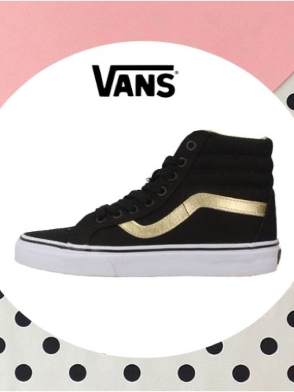 Vans Black and Gold High-Top Old Skool Sneakers - Limited Edition! NEW